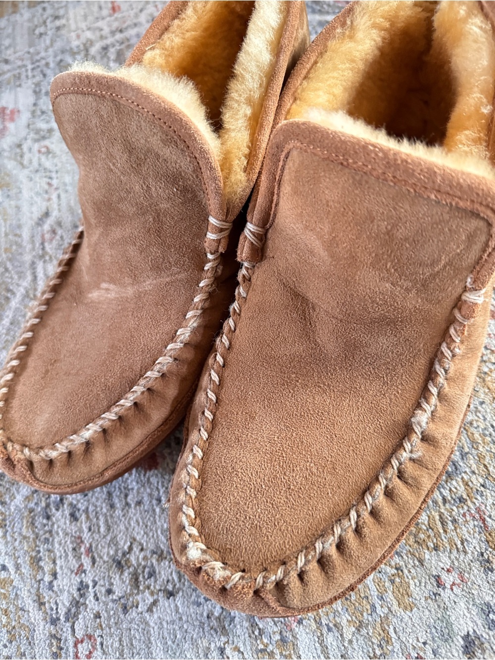 L.L. Bean Wicked Good Boot Moc Slippers Men's Size 9 WIDE EE Brown Suede NWOB